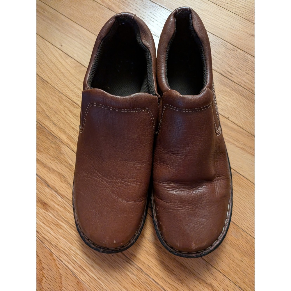 Trotters Liberty Brown Leather Slip On Loafers Shoes 21408 Mens 10
